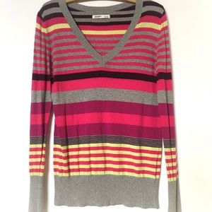 Old Navy V-Neck Striped Sweater